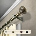 Kd Encimera 0.8125 in. Lucid Curtain Rod with 48 to 84 in. Extension, Antique Brass KD3717580